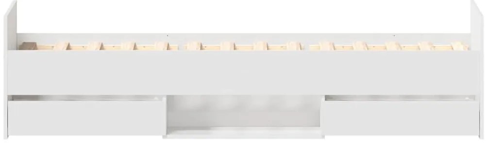 Estrutura de cama c/ painéis cabeceira e pés 100x200 cm branco