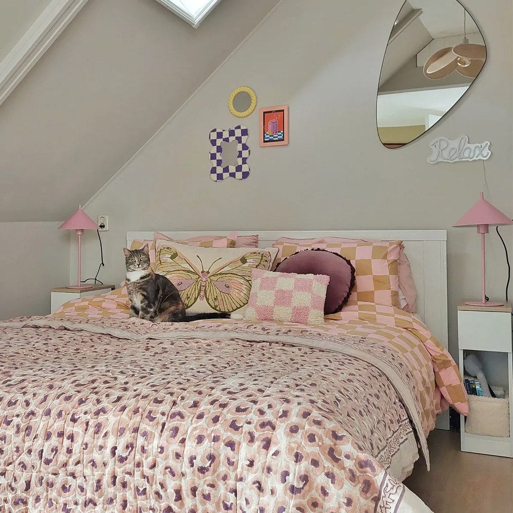 Candeeiro de mesa design rosa - Triangolo