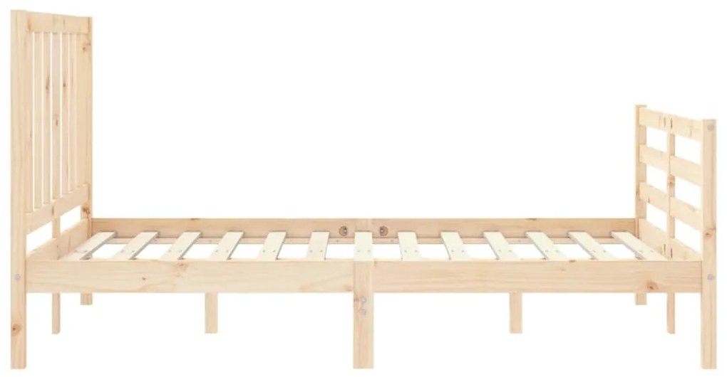 Estrutura de cama de casal com cabeceira madeira maciça