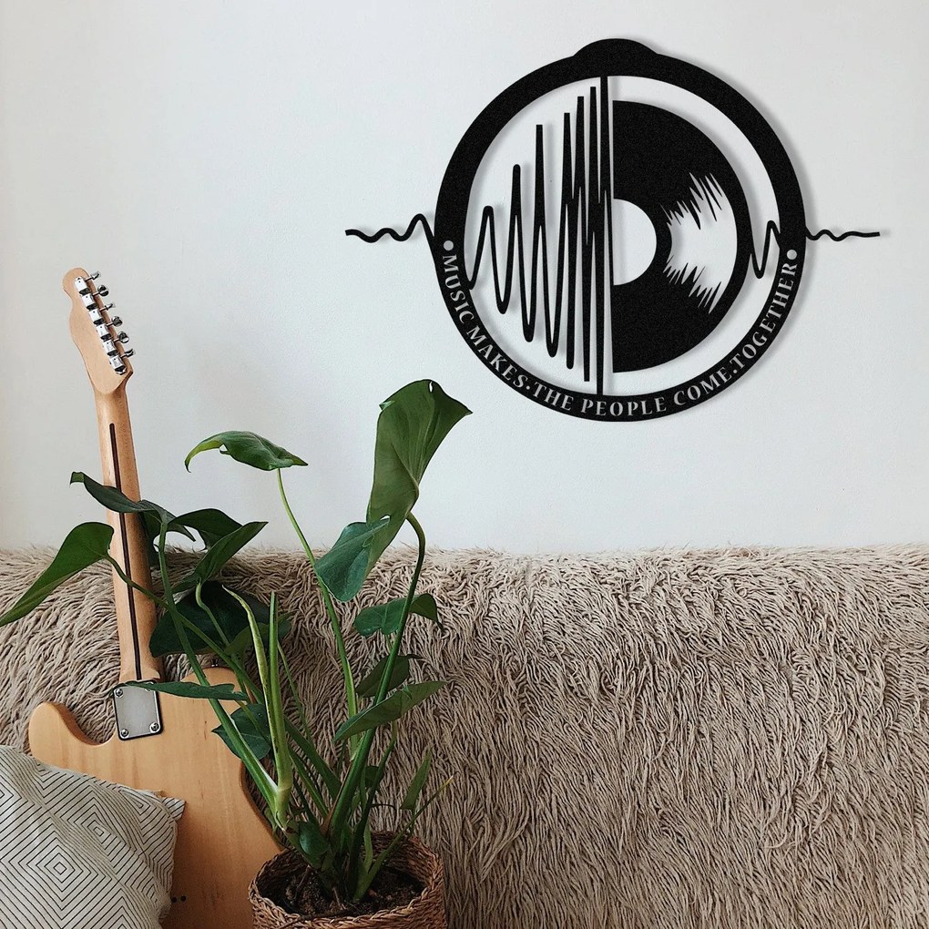Acessório Decorativo de Parede My Music – Preto – 60 x 43 cm