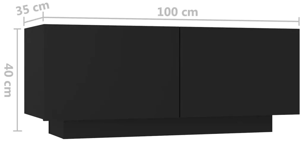 Mesa de cabeceira 100x35x40 cm derivados de madeira preto