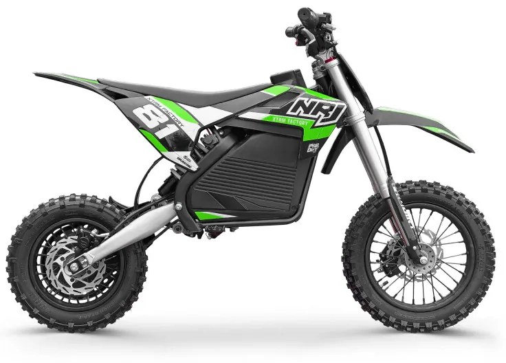 MOTO CROSS elétrica para crianças Bateria de lítio de 1000W NRJ 12/10 Verde