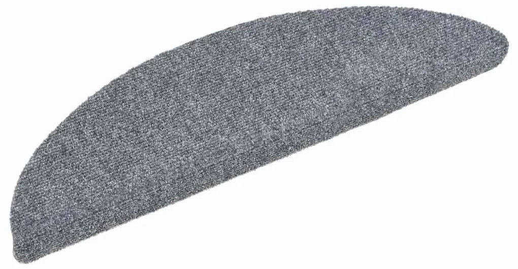 Tapetes de escada adesivos 30 pcs 56x17x3 cm cinzento-claro