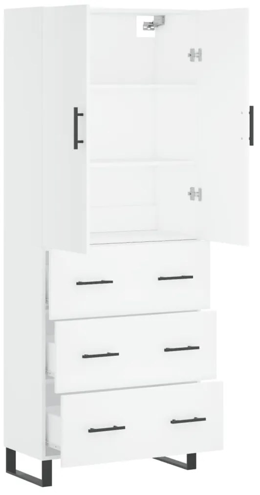 Armário alto 69,5x34x180 cm derivados de madeira branco