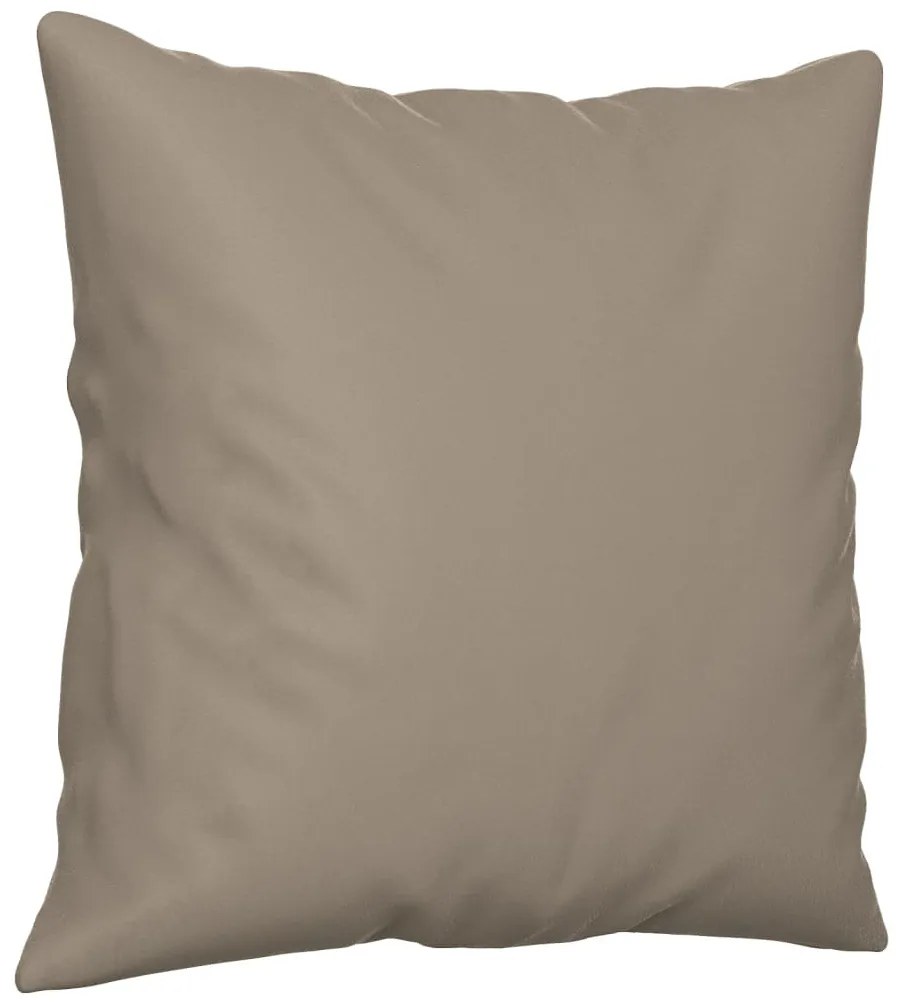 Sofá 2 lugares c/ almofadas 120 cm microfibra cinza-acastanhado