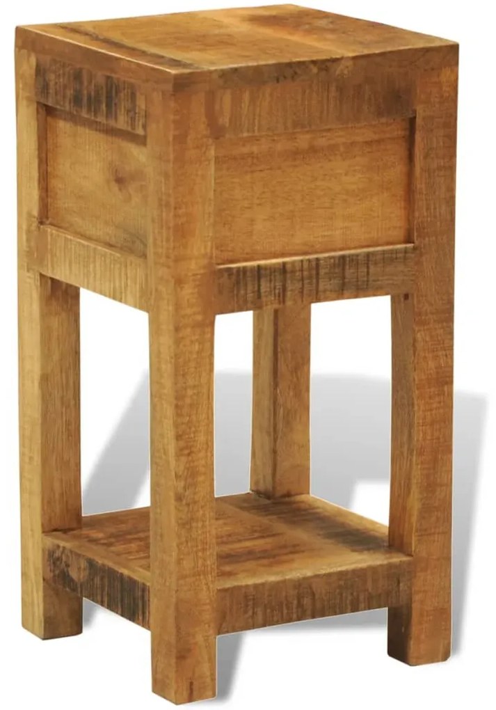 Mesa de cabeceira com 1 gaveta, madeira de mangueira maciça