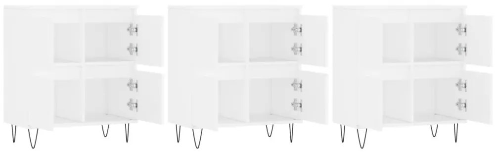 Aparadores 3 pcs madeira processada branco