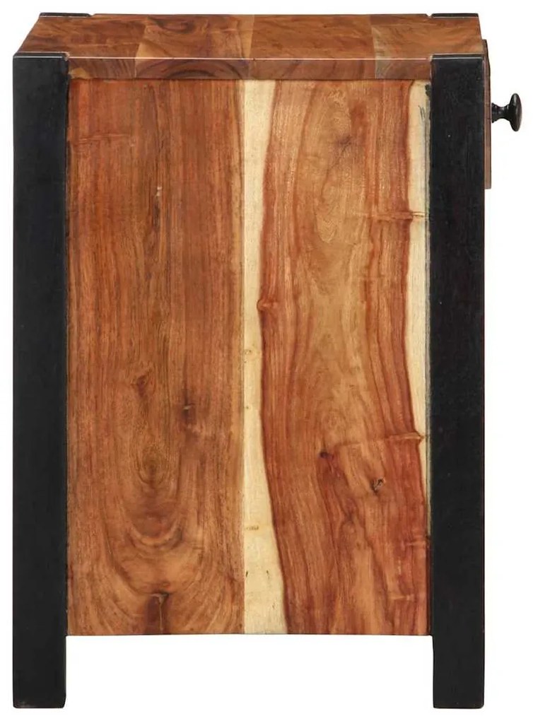 Armários de Cabeceira 2 pcs 40x35x50 cm Madeira Sólida de Acácia