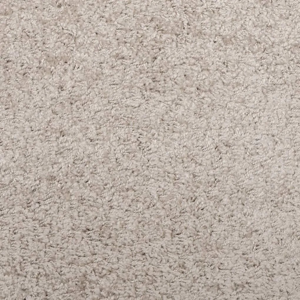 Tapete shaggy de pelo alto PAMPLONA Ø 280 cm bege