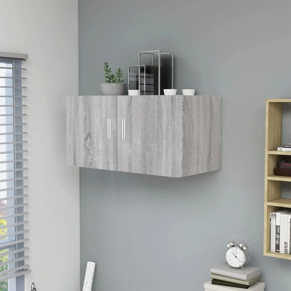 815514 vidaXL Armário de parede 80x39x40 cm madeira proc. sonoma cinzento