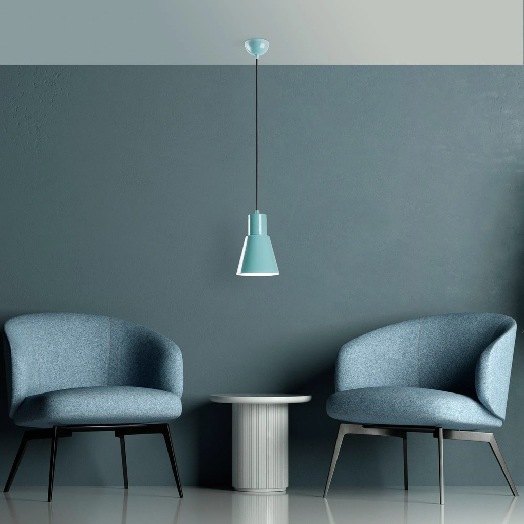 Candeeiro Suspenso Konıkkem – Turquesa – Ø14 h:20 cm