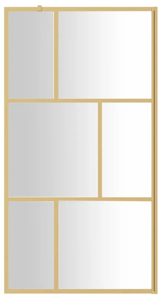 Divisória de chuveiro 115x195 cm vidro transparente ESG dourado