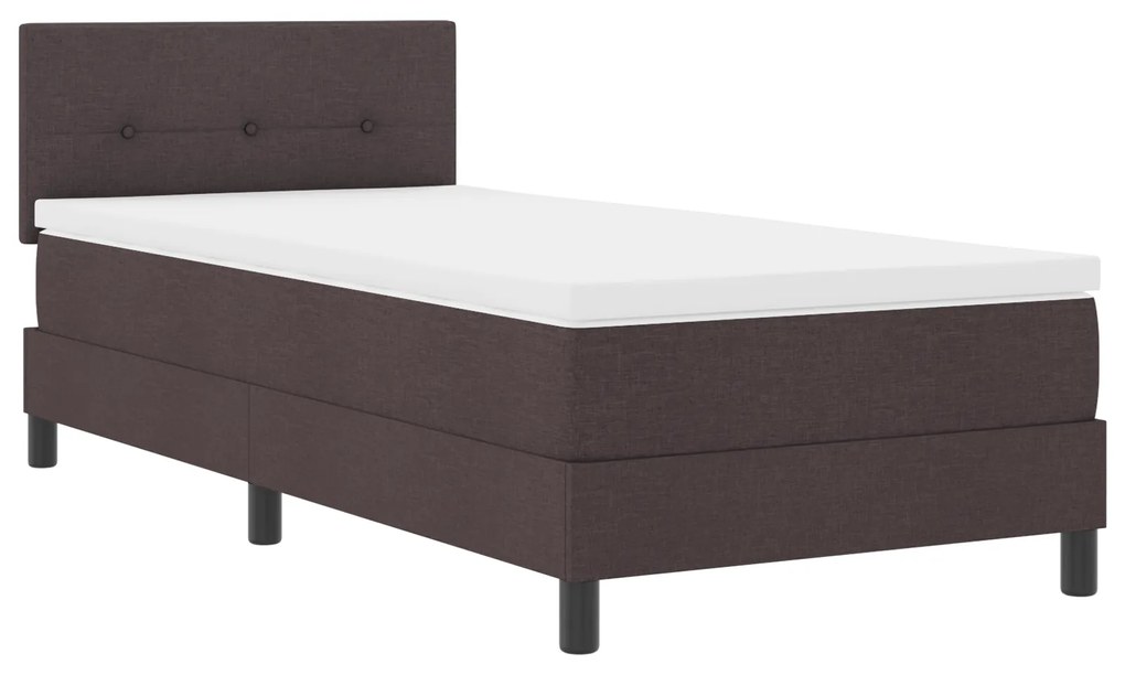 Cama Box com Colchão Castanho 90x190 cm Tecido