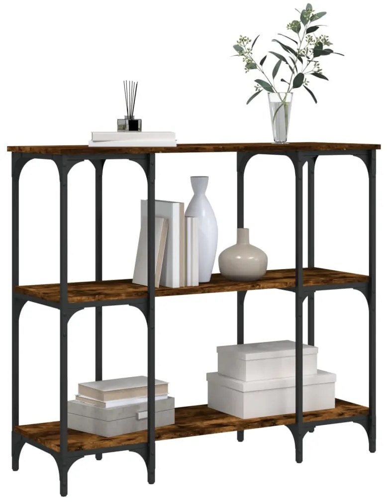 Mesa consola 102x35x90 cm derivados de madeira carvalho fumado