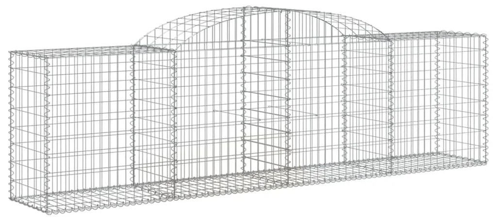 Cestos gabião arqueados 5 pcs 300x50x80/100cm ferro galvanizado