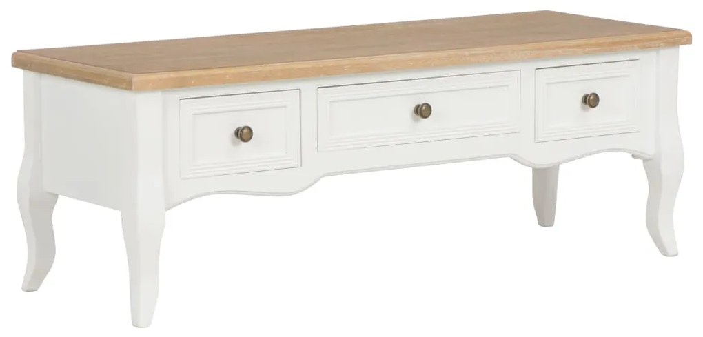 vidaXL Móvel de TV 100x35x35 cm madeira branco
