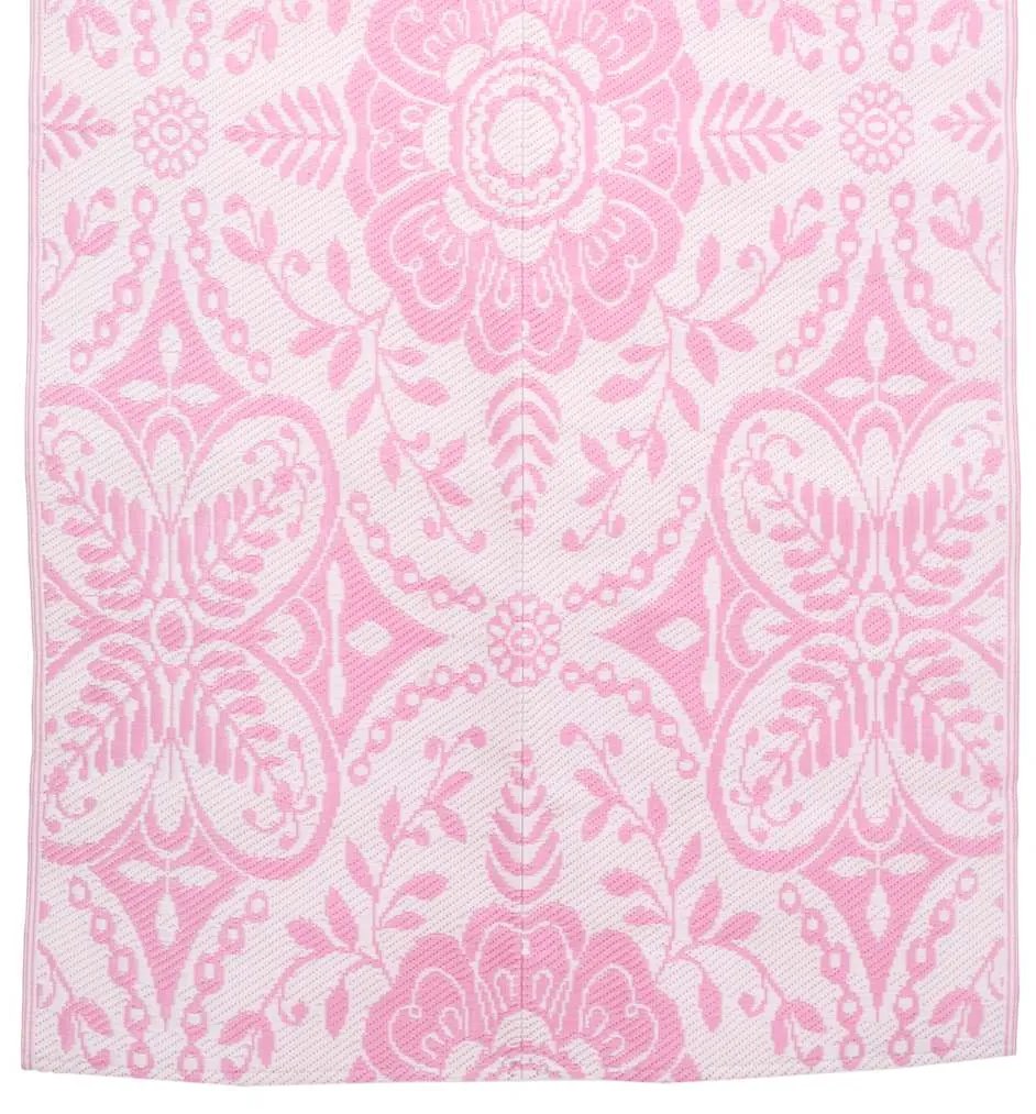 Tapete de exterior 120x180 cm ARAKIL PP cor-de-rosa