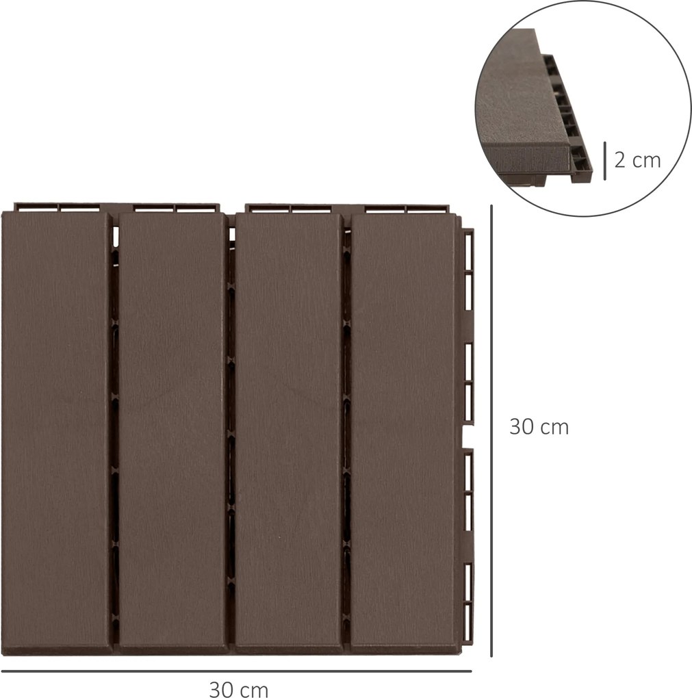 Conjunto de 9 Estrados para Exterior e Interior – 30x30 cm | 9 Peças c