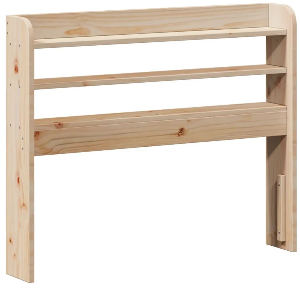 Estrutura de cama com cabeceira 75x190 cm pinho maciço