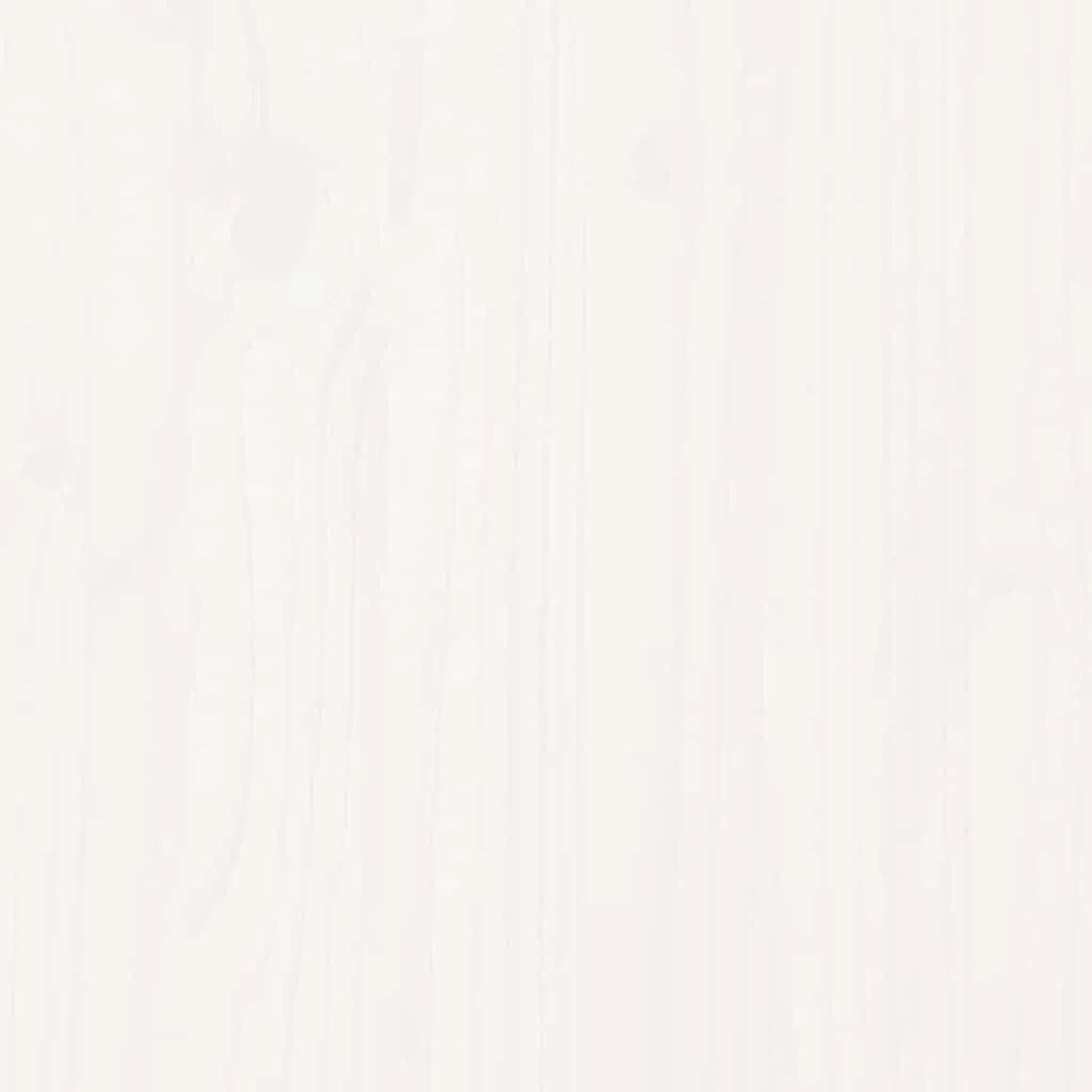 Cama sem colchão 140x200 cm madeira de pinho maciça branco