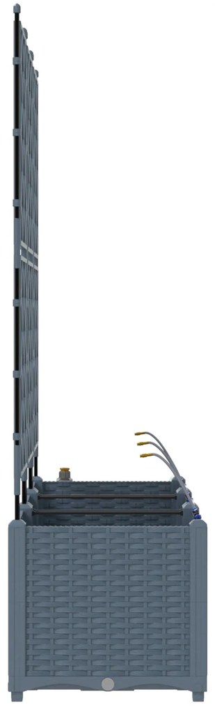 Plantadores de Jardim vidaXL com Sistema de Irrigação por Água 3 pcs C