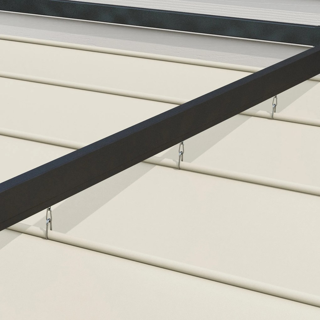 Pérgola 298x213x221 cm Pérgola de Jardim com Teto Retrátil de Poliéste