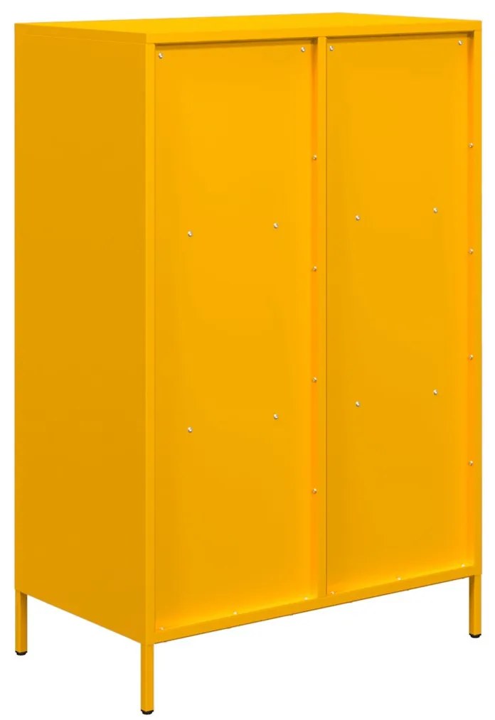 Móvel alto 68x39x103,5 cm aço amarelo mostarda