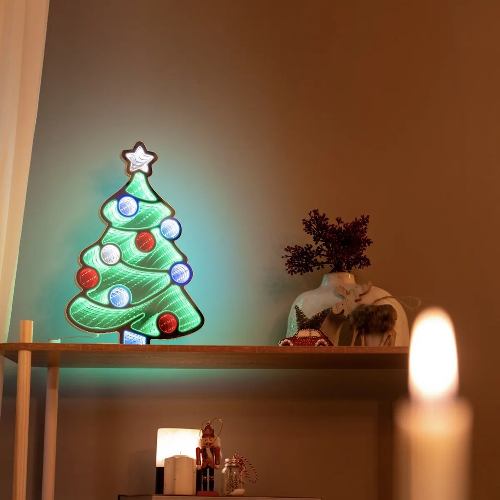 Candeeiro de mesa de Natal Árvore de Natal Incl. LED com temporizador - Infinidade