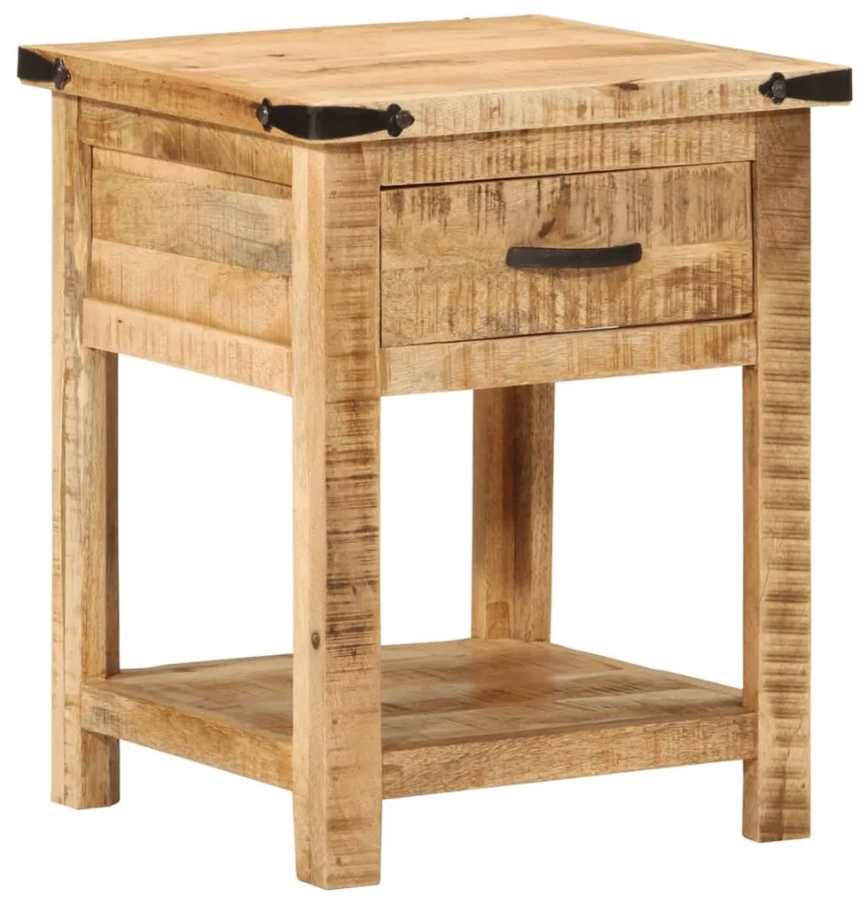 Mesa de cabeceira 40x40x50 cm madeira mangueira maciça