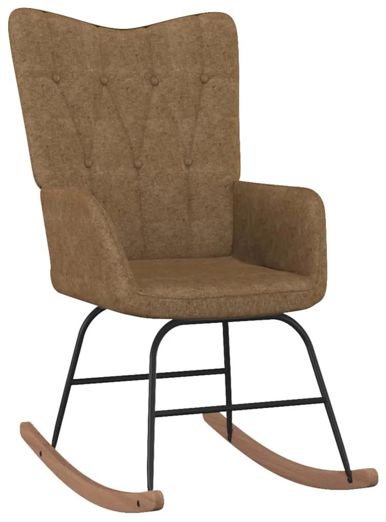 Cadeira de baloiço tecido cinzento-acastanhado