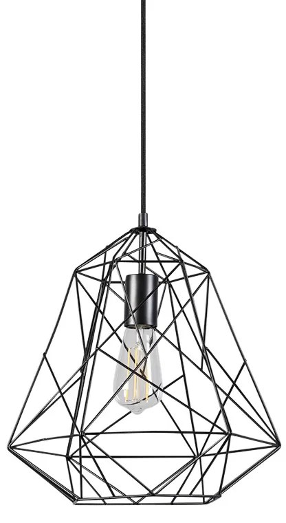 Candeeiro de suspensão industrial preto - Framework Basic