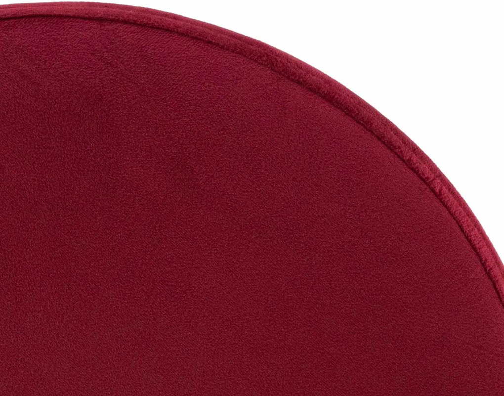 Banco de bar Ponte em veludo e com estrutura branca 38,5 x 60-81 x 38,5 cm Vermelho