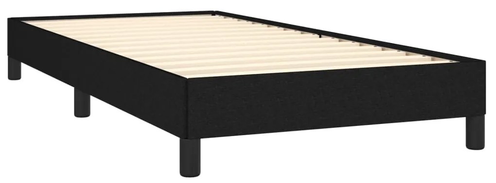 Estrutura de cama sem colchão 90x190 cm tecido preto