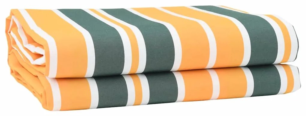 vidaXL Substituição de Toldos Verde e Amarelo 1000 x 160 cm