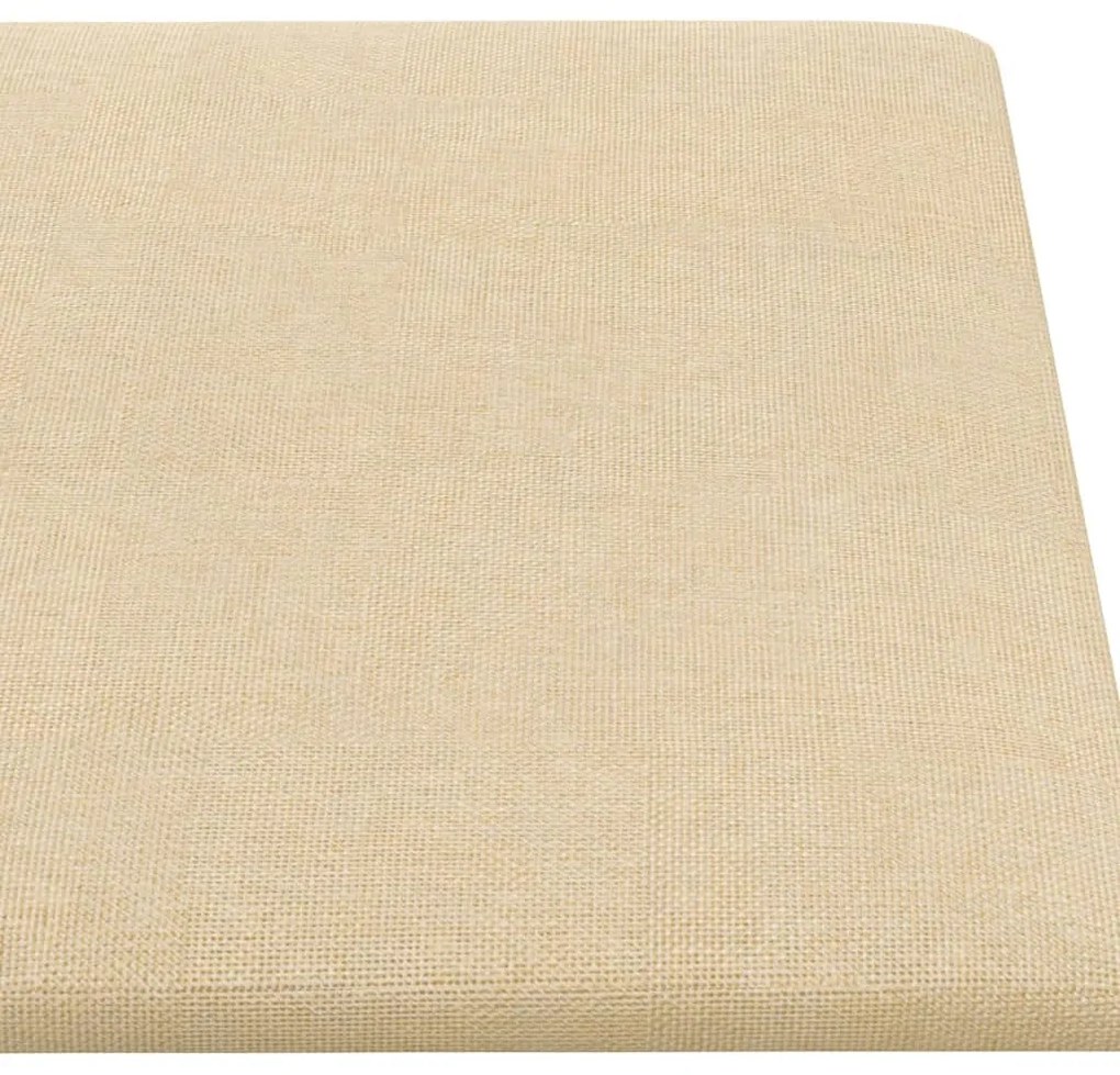 Painel de parede 12 pcs 60x30 cm tecido 2,16 m² creme