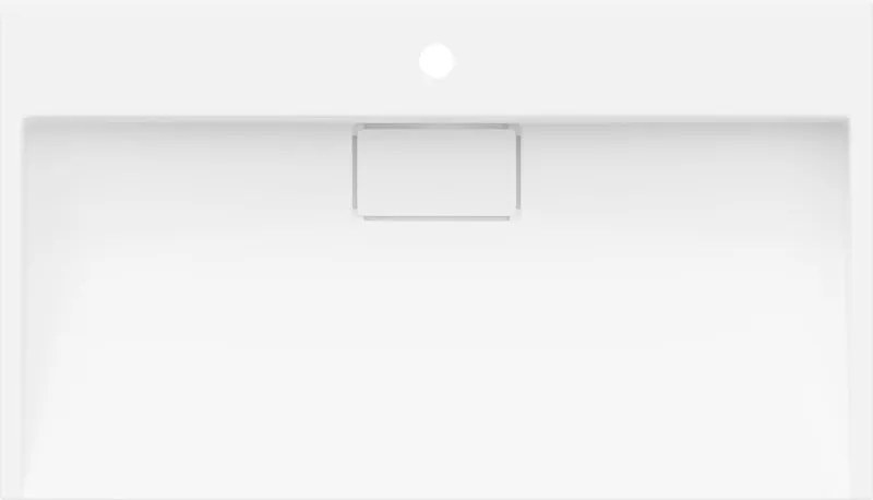 Mexen Ava lavatório de bancada em conglomerado 1/O 80 x 46 cm, branco - 23018001