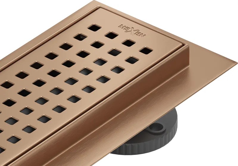 Mexen Flat 360° M08 ralo linear rotativo 50 cm, cobre escovado - 1C25050-40