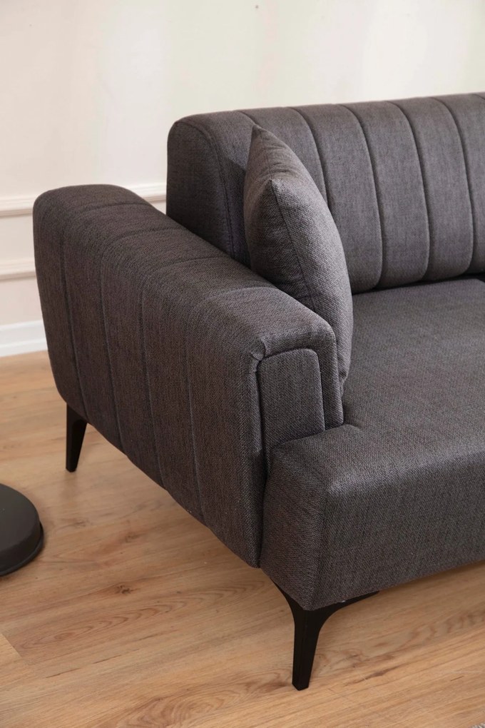 Sofá-cama de Canto Hamlet – Cinzento Escuro – 270x140 cm
