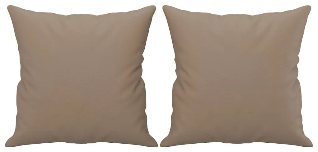 Sofá 2 lugares + almofadas 140 cm couro artificial cappuccino