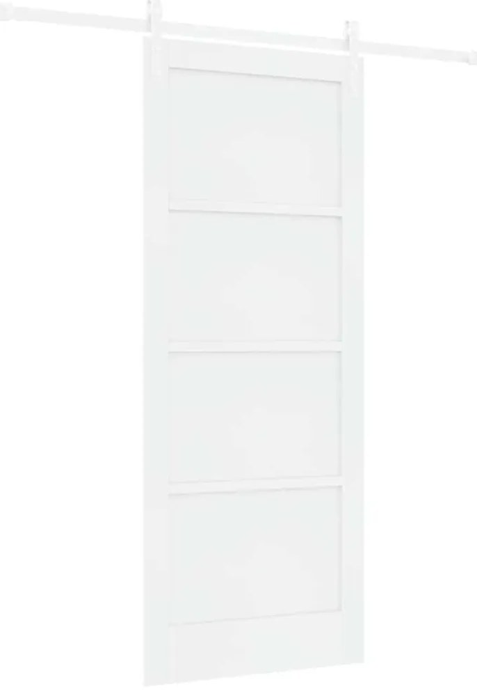 Porta Deslizante vidaXL com Conjunto de Ferragens Branca 83x202 cm de