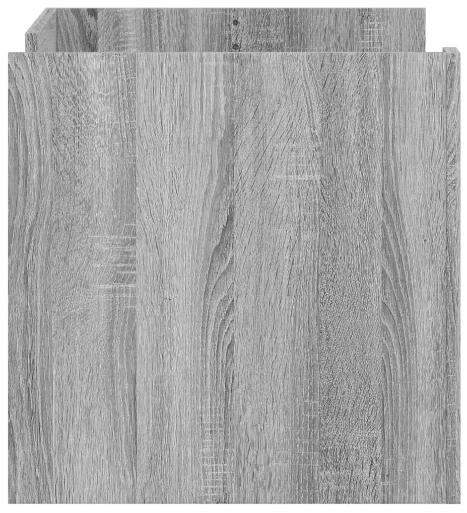 Mesa de centro 80x50x50 cm derivados de madeira cinzento sonoma
