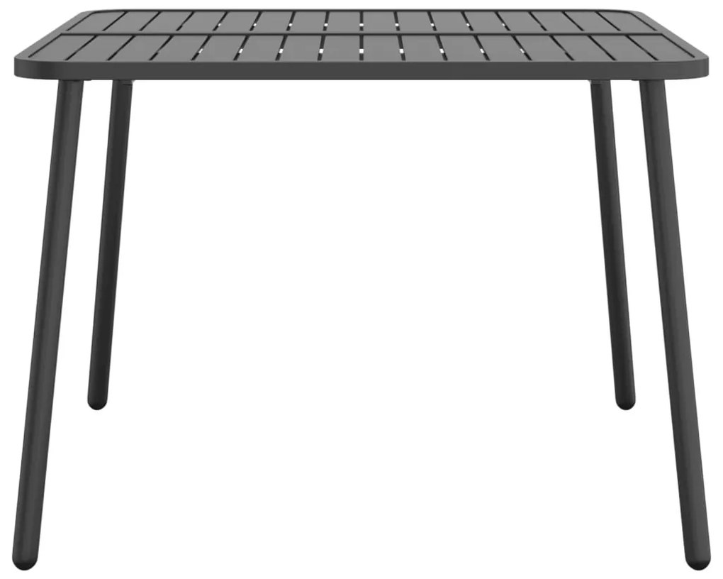Mesa de jardim 100x100x71 cm aço antracite