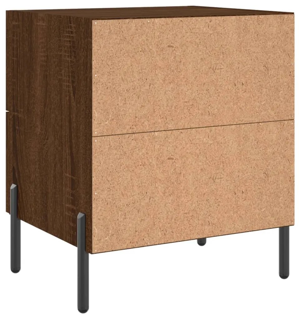 Mesa de cabeceira 2 pcs derivados de madeira carvalho castanho