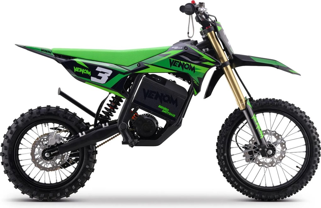 Mota cross para crianças Motocross Motors Venom – 6500W 3 modos de condução Verde