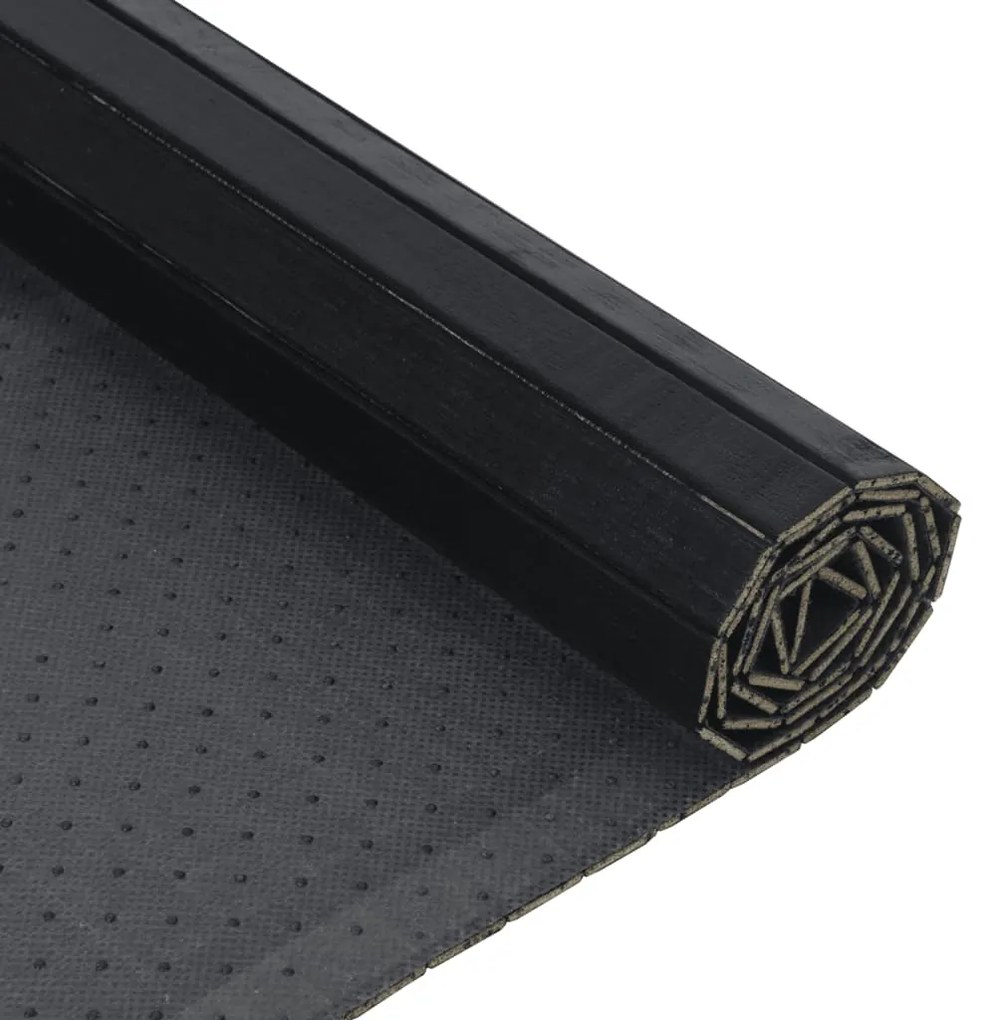 Tapete retangular 100x200 cm bambu preto
