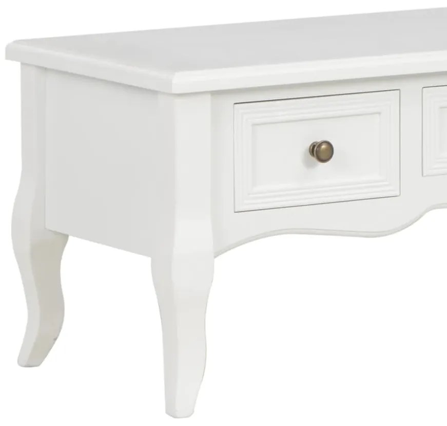 Móvel de TV 100x35x35 cm madeira branco