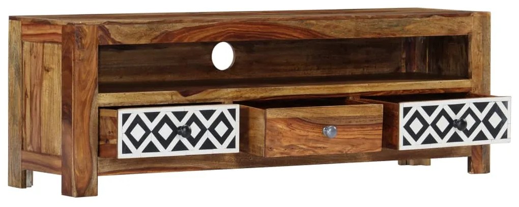 Móvel de TV 120x30x40 cm madeira de acácia maciça