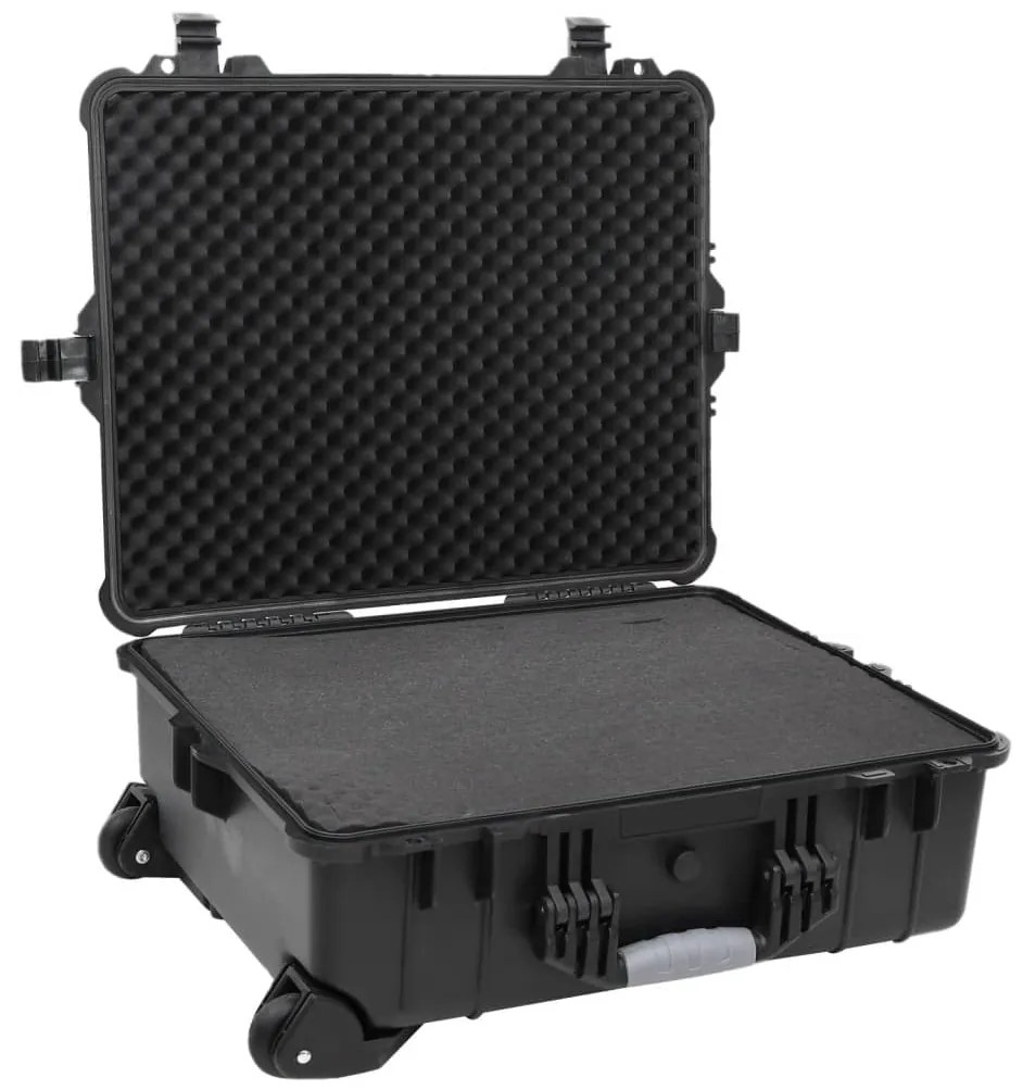 Mala de viagem com rodas 63x50x23 cm PP preto