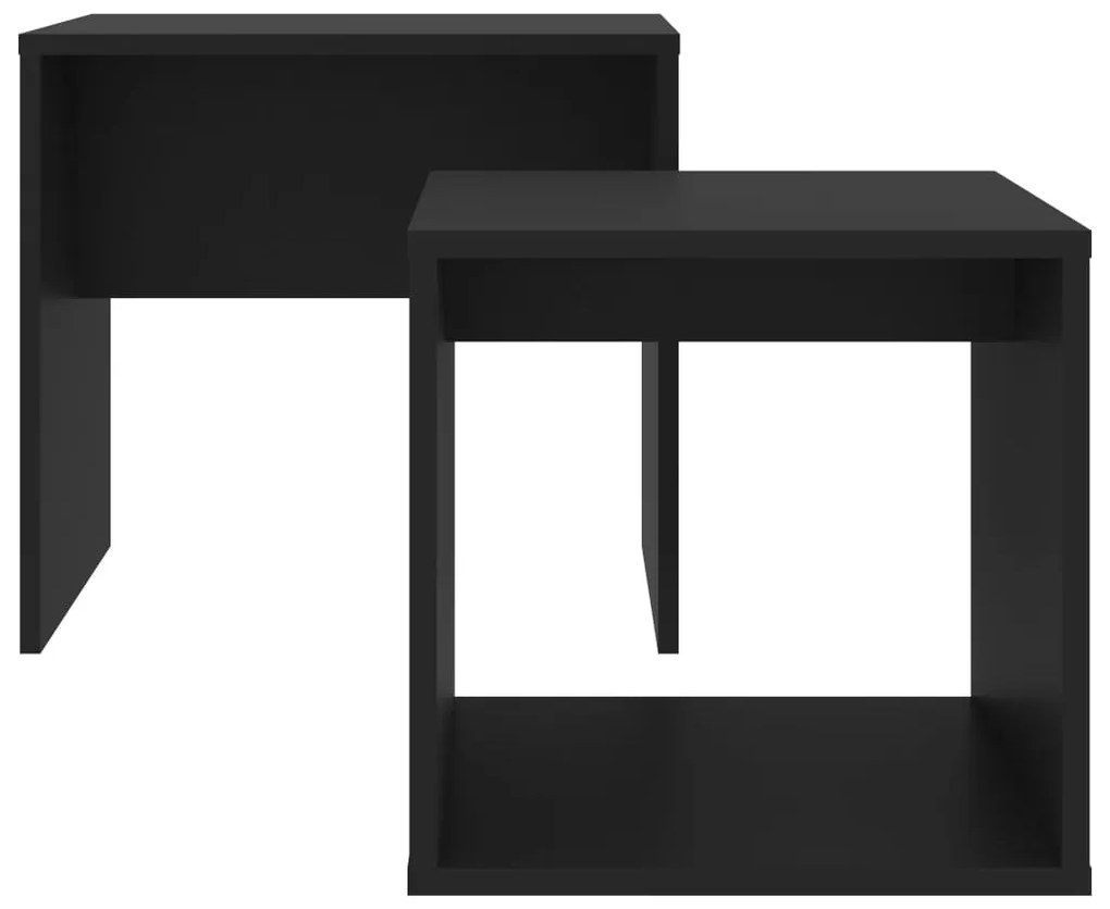 Conjunto mesas de centro derivados de madeira preto