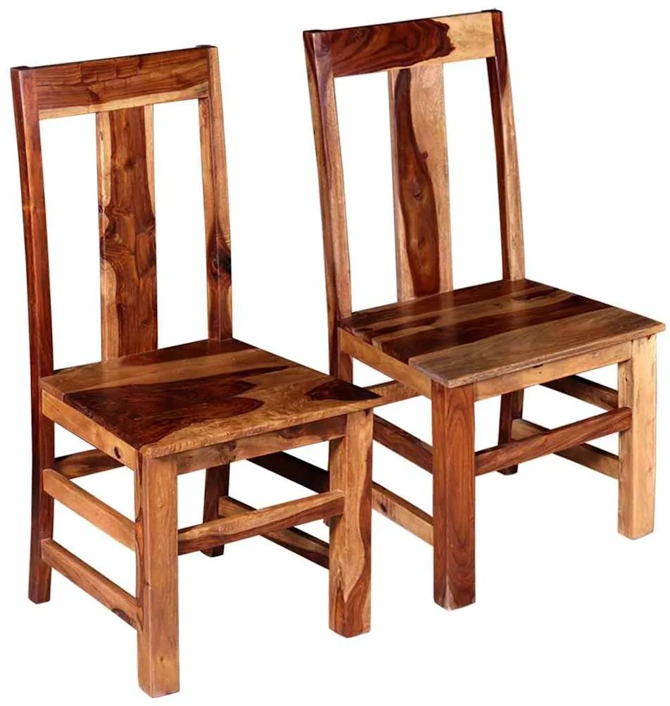 vidaXL Cadeiras de jantar 2 pcs madeira acácia maciça
